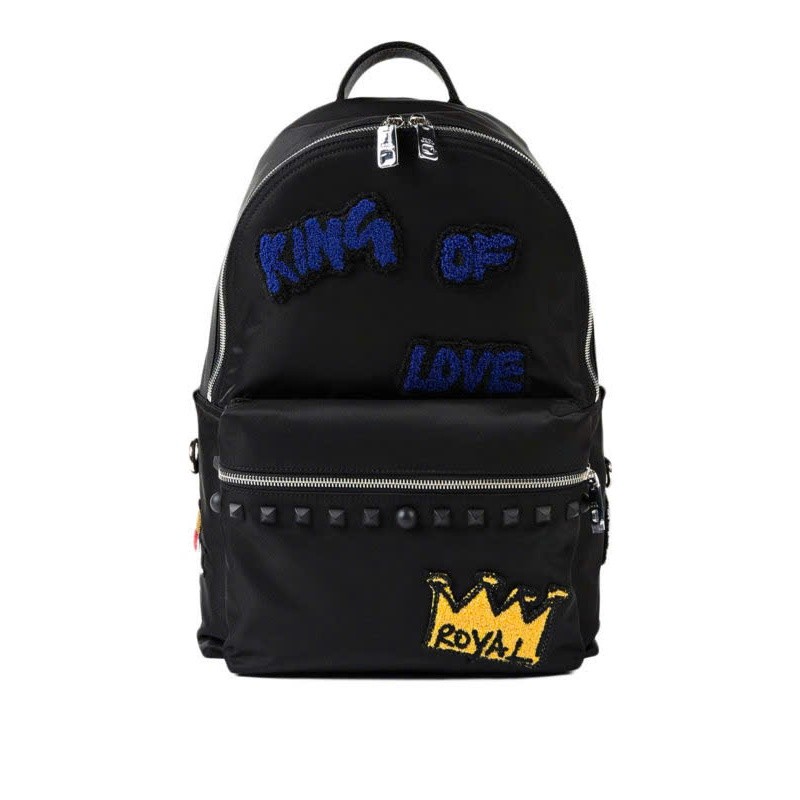 Balo, Cặp Đựng Sách Vở Laptop Dê Gà Chữ King Thêu Xù No1 Studio Chất Dù Chống Nước NA107