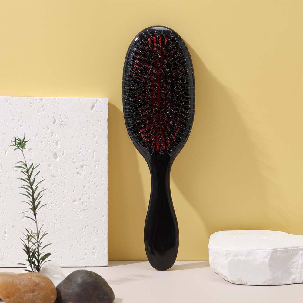 Natural Boar Bristle Hair Brush Comb Hair Extension Brush Scalp Massage