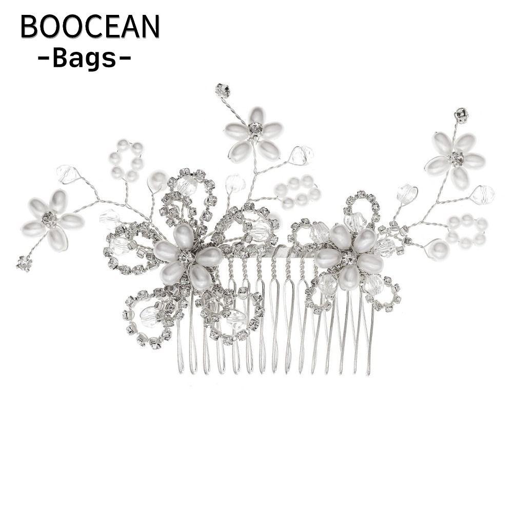 Lược chải BOOCEAN & Kẹp tóc artisanal với cườm - Phụ kiện tóc nữ tính và thời thượng