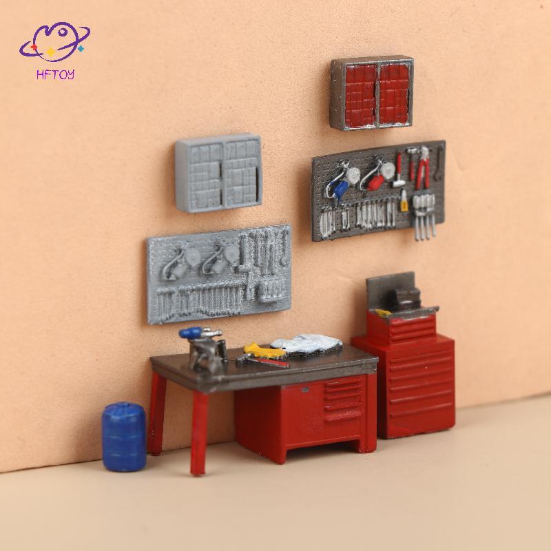 HFTOY 1 / 64 Công cụ tỷ lệ Băng ghế / Pegboard Model Garage Scene Display Prop Phụ kiện Bộ sưu tập Q
