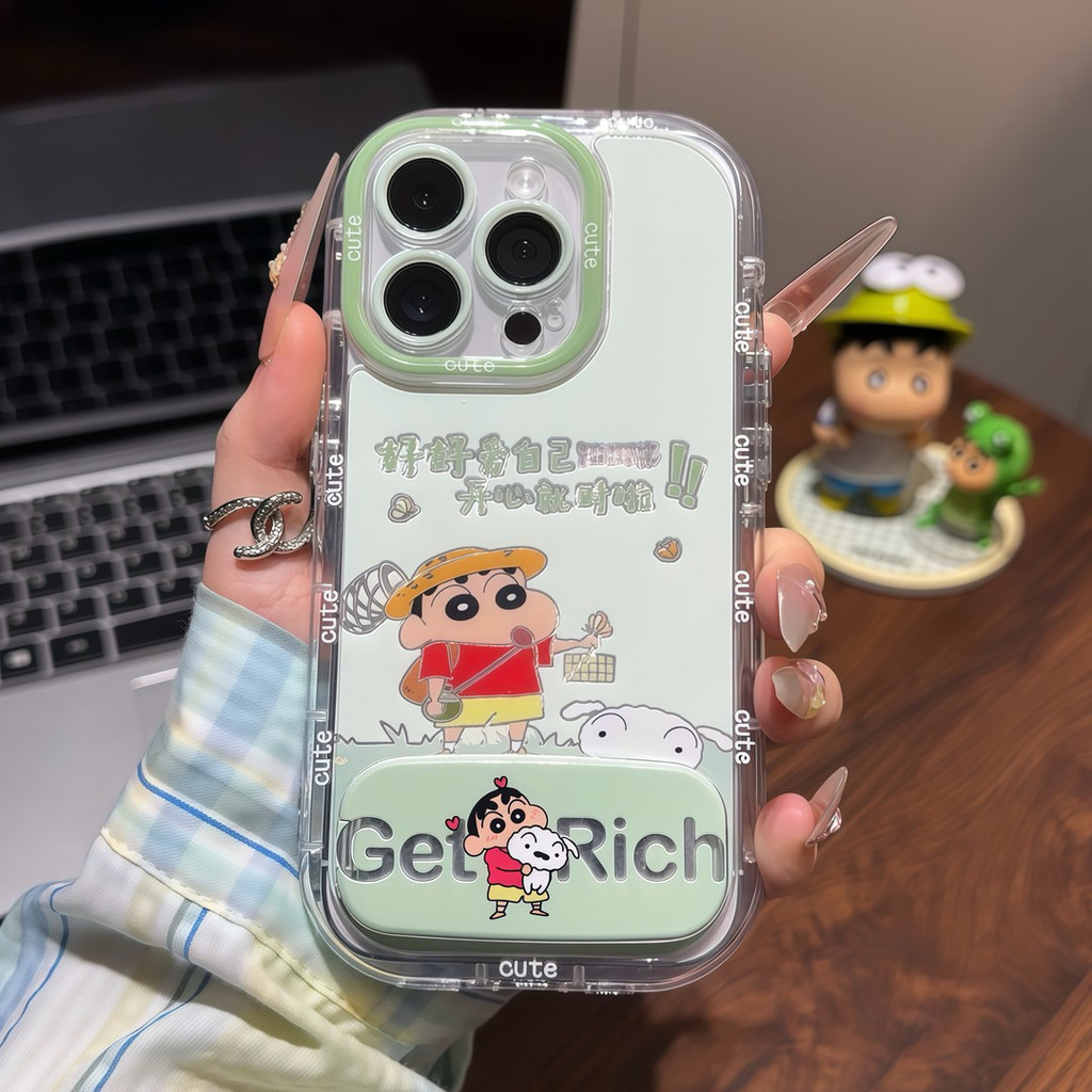 Thích hợp cho vỏ điện thoại 17ProMax Crayon Shin-Chan / 17Pro Bracket Phong cách mới