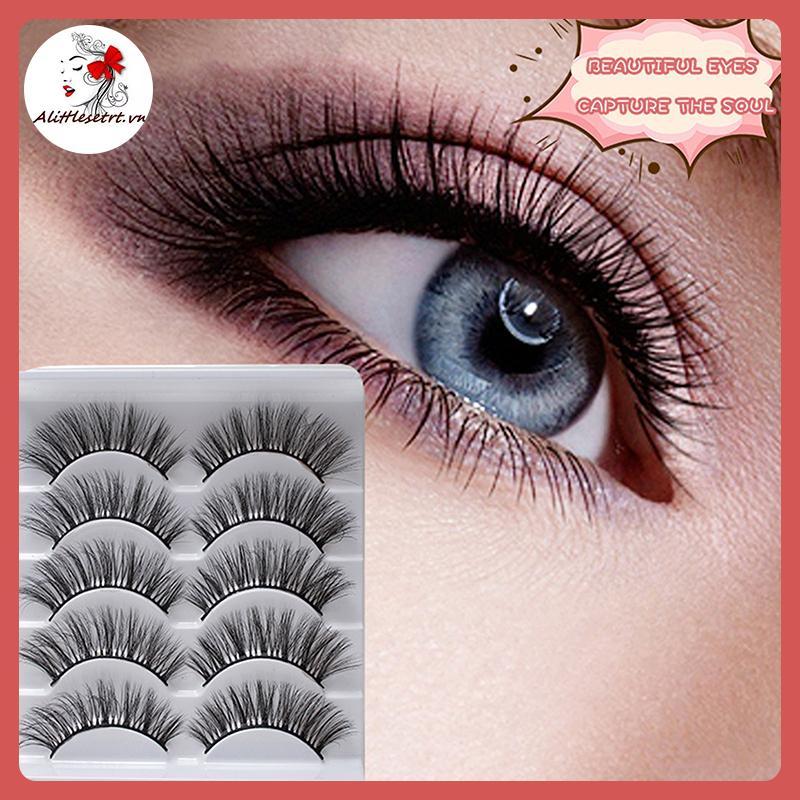 AA 5 Đôi 3D 3D Lông Mi Giả Tự Nhiên Uốn Tất Cả Trận Đấu Lông Mi Uốn Lông Mi Giả Tự Nhiên VN