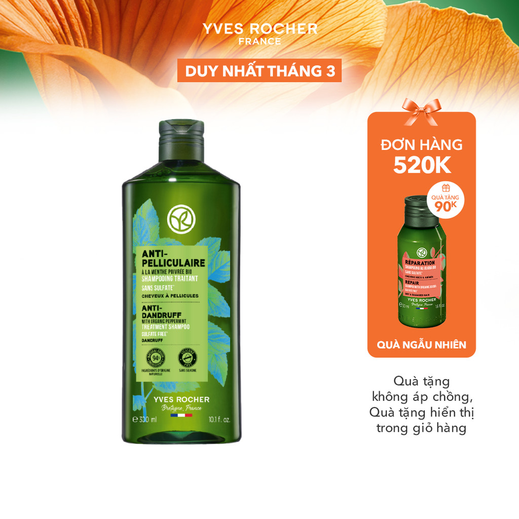 Dầu gội ngăn ngừa gàu Yves Rocher Anti-Dandruff Treatment Shampoo 300ml