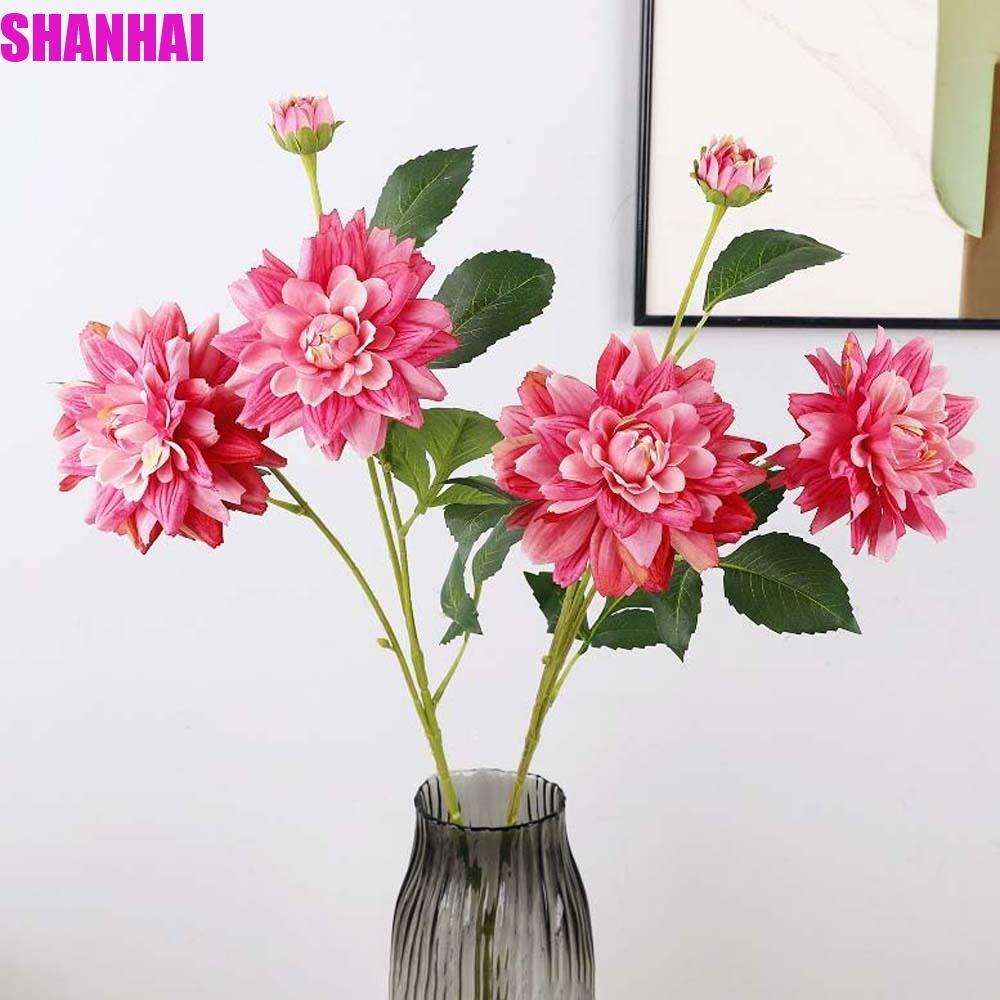 SHANHAI Nhân Tạo Hoa Dahlia, Cảm Ứng Thật Handmade Mô Phỏng Lớn Dahlia, Sắp Xếp Hoa 76cm Nhiều Màu S