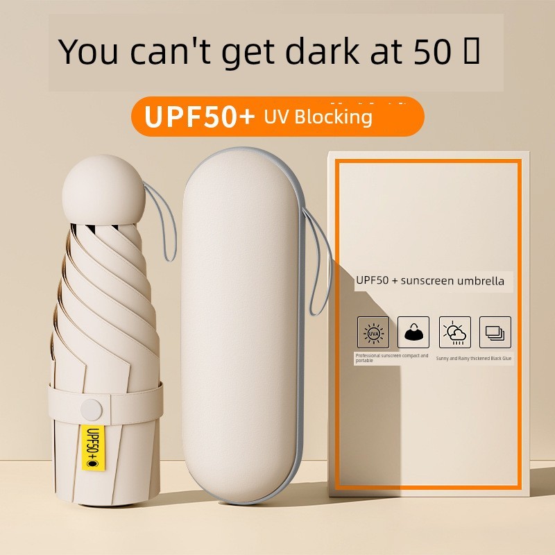 ô che mưa gấp gọn Ô dù gấp năm lần ô dù che nắng mưa ô dù che nắng mini ô dù túi nhỏ gọn cầm tay