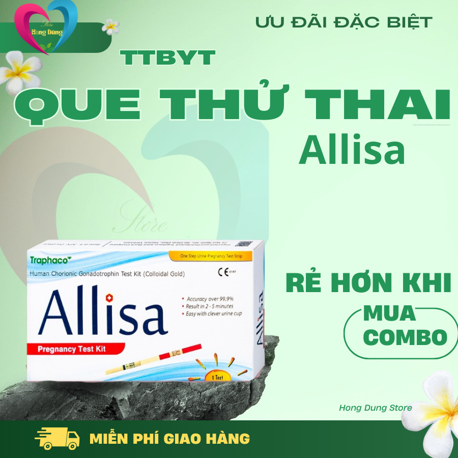 [Che Tên] Que Thử Thai Alisa HCG – Kiểm Tra Thai Nhanh Tại Nhà, Độ Nhạy Cao Combo 10 Hộp