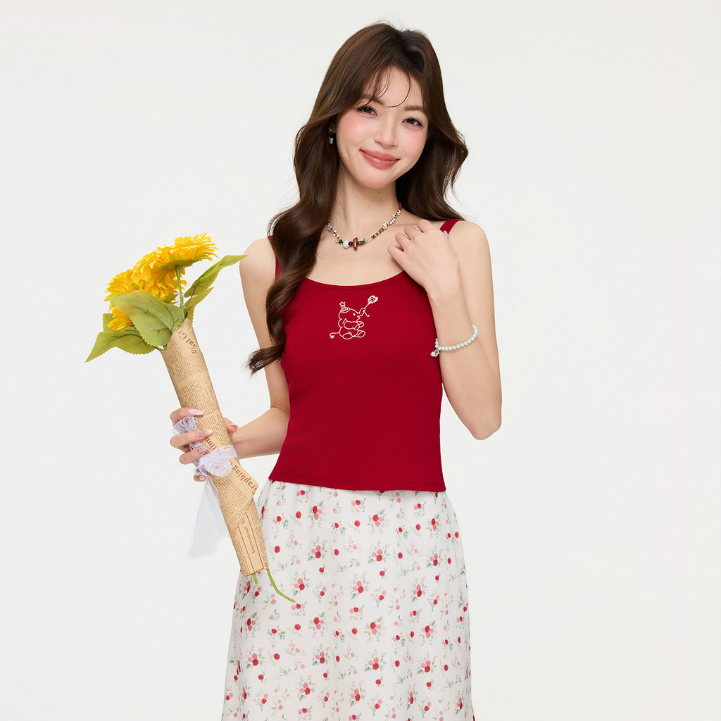 Camisole nữ retro style, phù hợp mùa xuân, form slim-fit
