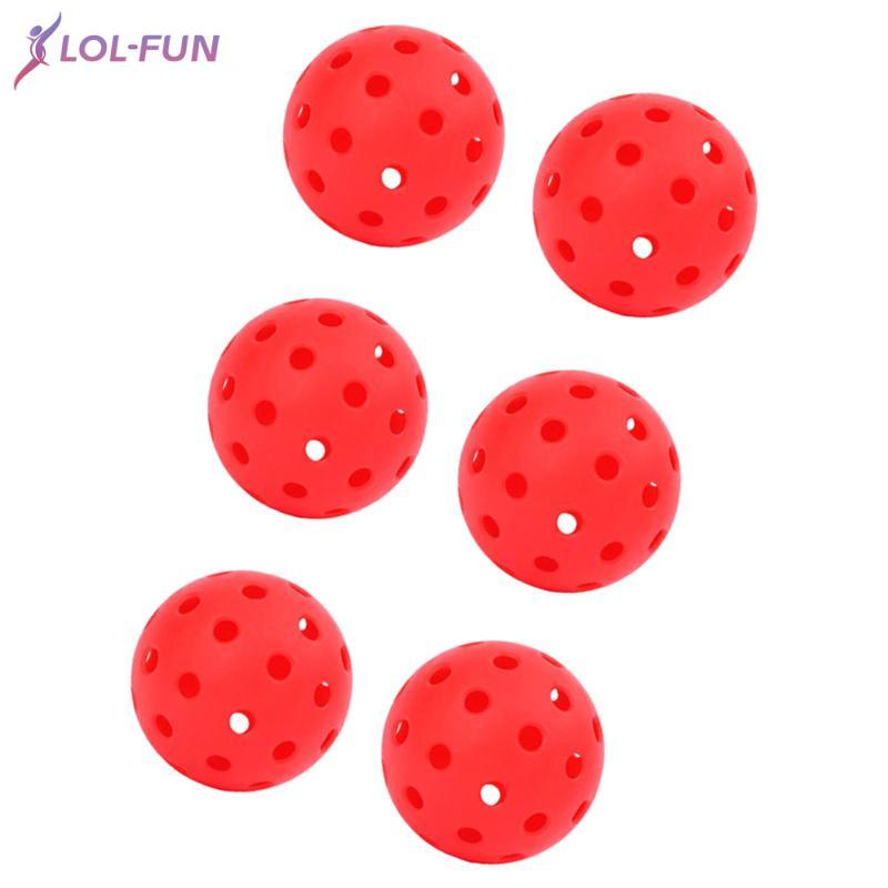 6x Quả Bóng Pickleball 74mm Rỗng - Thể Thao Ngoài Trời Cho Người Lớn