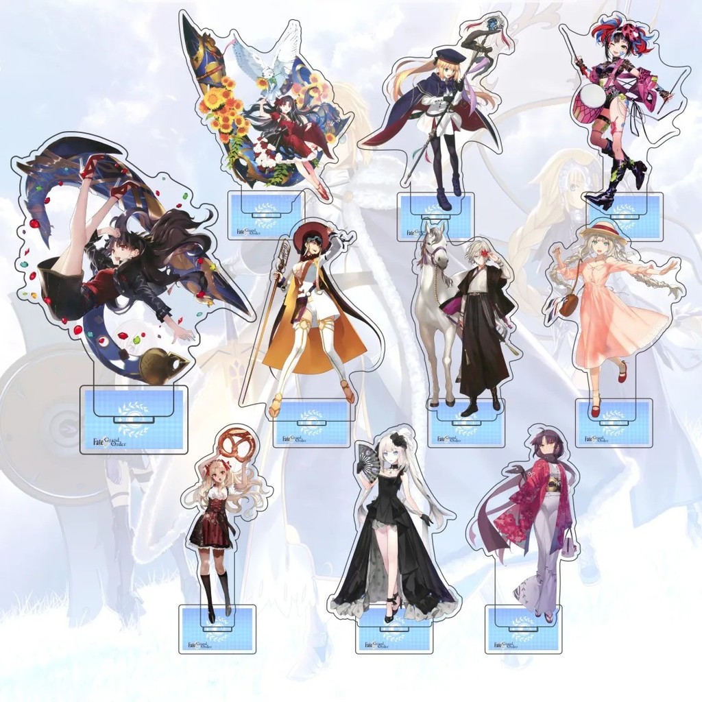 Standee Anime Fate/Grand Order FGO mô hình mica acrylic 15cm trang trí bàn học góc làm việc quà tặng