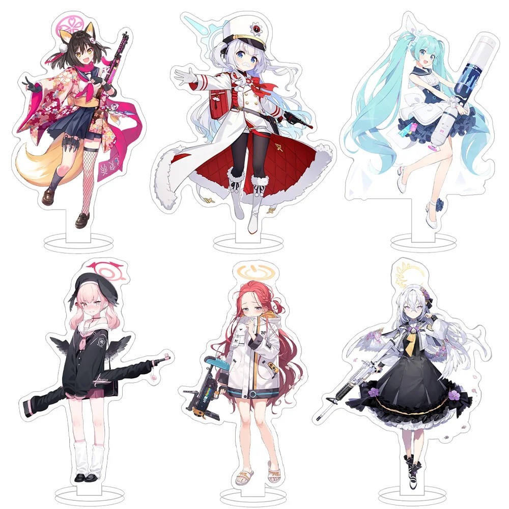 Standee Blue Archive mô hình mica anime Kayoko Haruna Junko Izumi Fuuka Arona Miku trang trí decor b