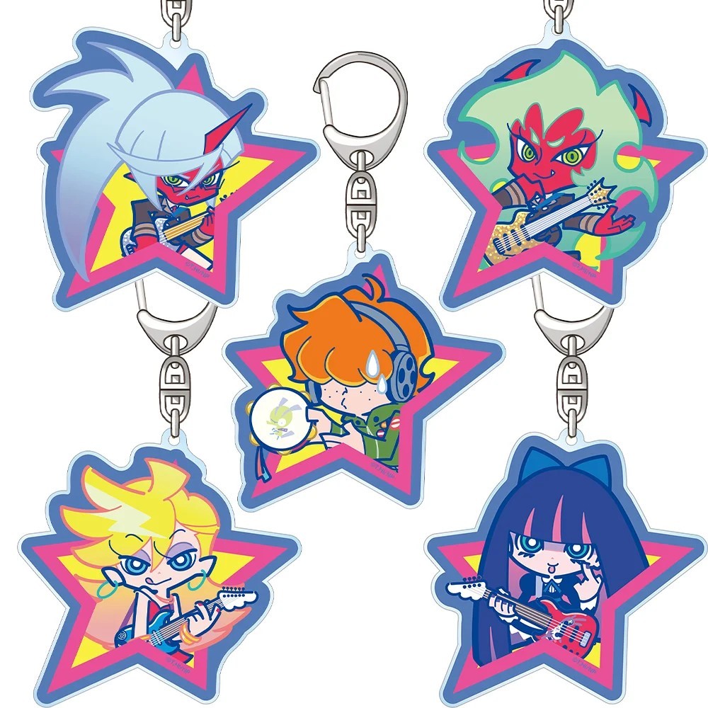 Móc khóa Anime Panty & Stocking with Garterbelt Acrylic nhân vật Panty Stocking Brief Scanty Kneesoc