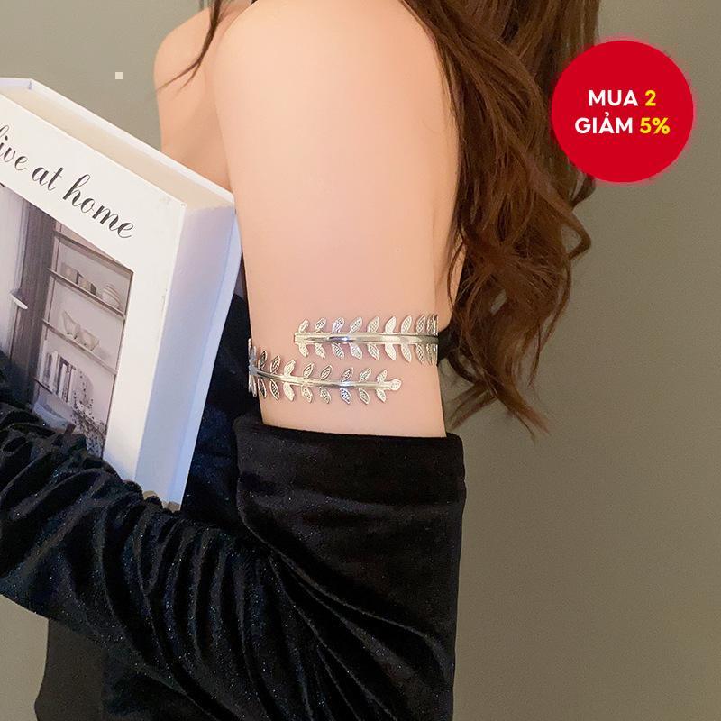 1 Chiếc Lá Nhánh Lá Cánh Tay Vòng Tay Cá Tính Thiết Kế Kim Loại Vòng Tay Cao Cấp Cảm Giác Trang Sức