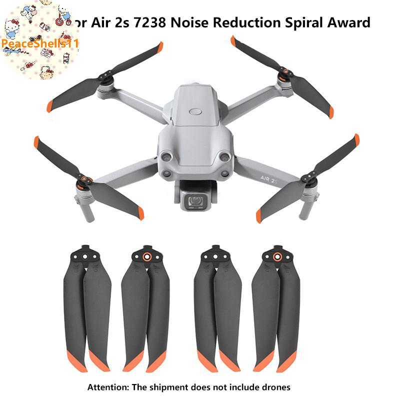 PeaceShells 7238 Đạo cụ tiếng ồn thấp Cánh quạt cho Mavic Air 2 / AIR 2S 7238F Cánh thay thế Đạo cụ 