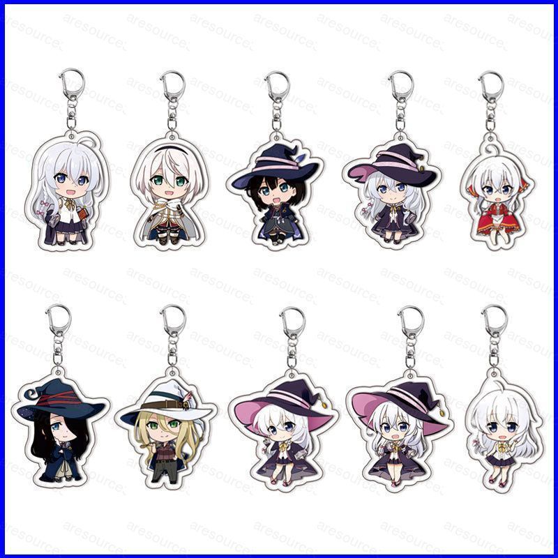 SQ3 Wandering Witch The Journey of Elaina Acrylic Keychain Amnesia Pendant Elaina Anime Bags Accesso