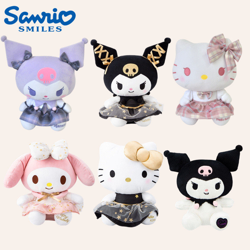 Sanrio Búp Bê Đen Vault Kuromi Búp Bê Sang Trọng Đồ Chơi Giai Điệu kt Mèo Cưới Búp Bê Búp Bê Nữ