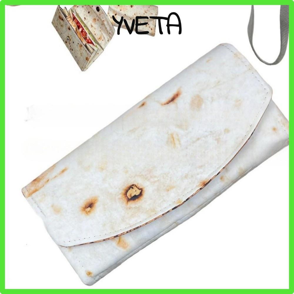 Ví YVETA Burrito, có thể gập lại với khe cắm thẻ Kẹp tiền xu, Ví đựng tiền xu nhiều ngăn Burrito