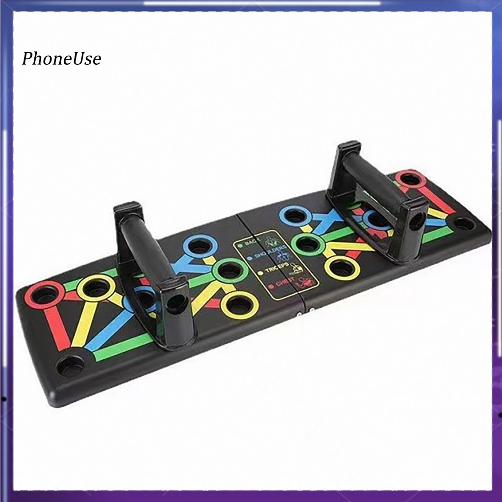 PU Di Động Push-up Board Push-Up Training Tool Có Thể Gập Lại Push-up Board Với 9 Lỗ Có Thể Điều Chỉ