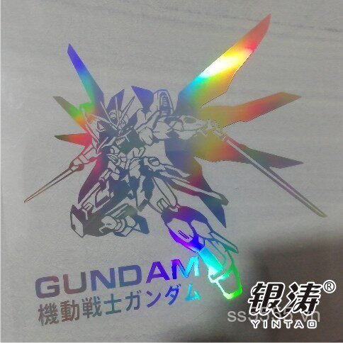 Rỗng Xe Cổ Miếng Dán Điện Gundam Mecha Miếng Dán Anime Xe Di Động Cao Cấp Chiến Binh Xe Máy eone