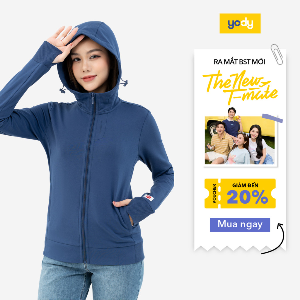 Áo chống nắng Yody nữ áo khoác nắng chống tia UV mềm mịn thoáng mát - ACN6008