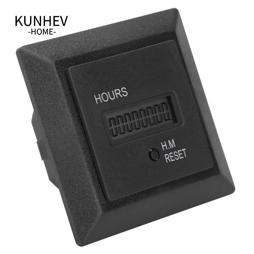 KUNHEV Hẹn giờ giờ giờ KUNHEV, Đồng hồ đo giờ hiển thị kỹ thuật số AC 100-240V, 0 đến 999999 Giờ 59 