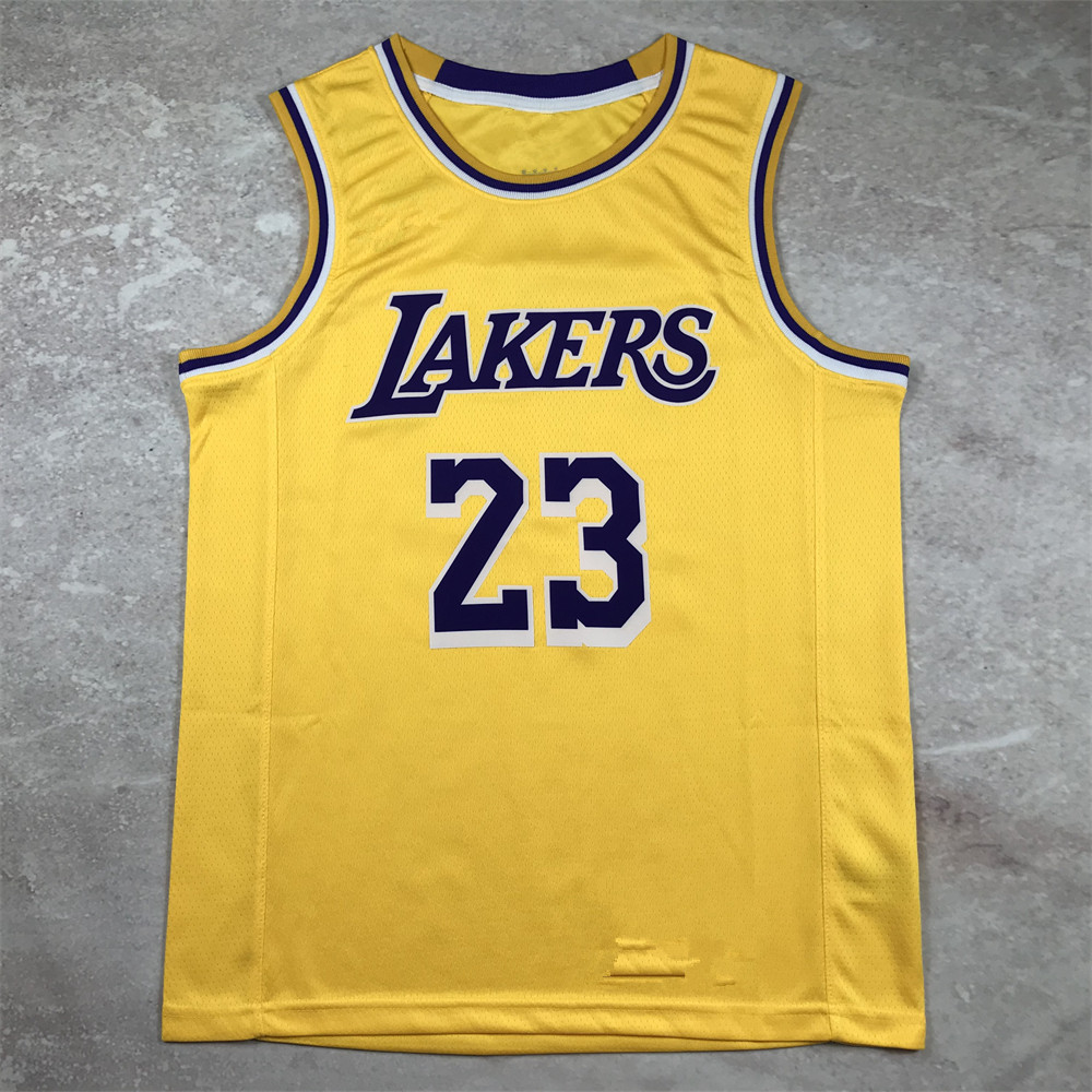 Áo bóng rổ hàn nhiệt cho trẻ em Los Angeles LAKERS Số. 23 Áo thun trẻ em Amalira James LAKERS Áo thu