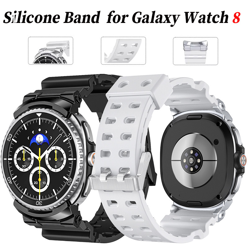 Dây đeo silicon cho Samsung Galaxy Watch 8 Vòng đeo tay thể thao cho Galaxy Watch 8 Dây đeo cổ điển 