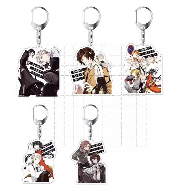 Anime Bungo Đi Lạc Chó Acrylic Móc Khóa Búp Bê Izumi Kyouka Nakajima Atsushi Dazai Osamu Cosplay Quà