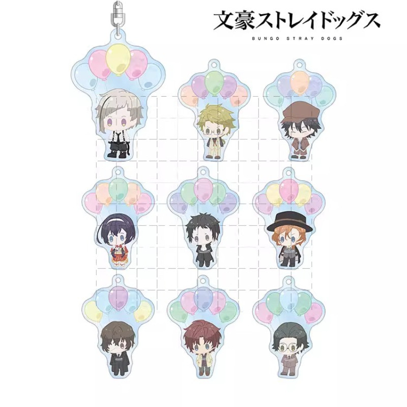 Anime Bungo Đi Lạc Chó Acrylic Móc Khóa Búp Bê Dazai Osamu Izumi Kyouka Kunikida Doppo Cosplay Quà T