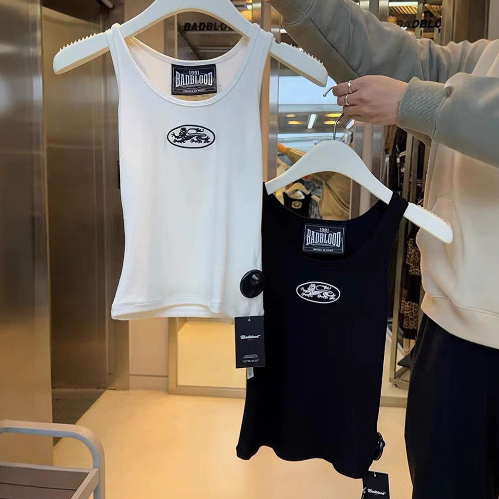 FJGV badblood bcac Series of American-style tank tops for women, slim-fit sports tops, trendy women'