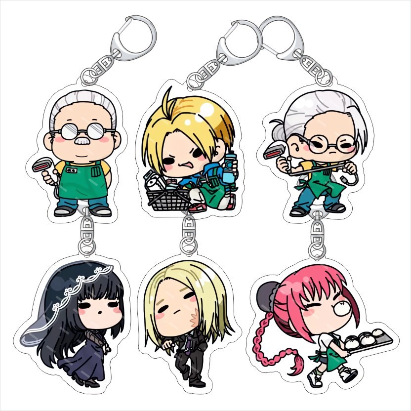 Anime SAKAMOTO DAYS 6cm Acrylic Keychain Tarou Sakamoto  Yoichi Nagumo Backpack Pendants Accessories