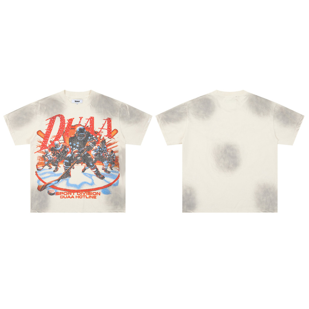 XY6V Duaa Goal Fashionable street style rhinestone short sleeve shirt T Unisex T-shirts in American 