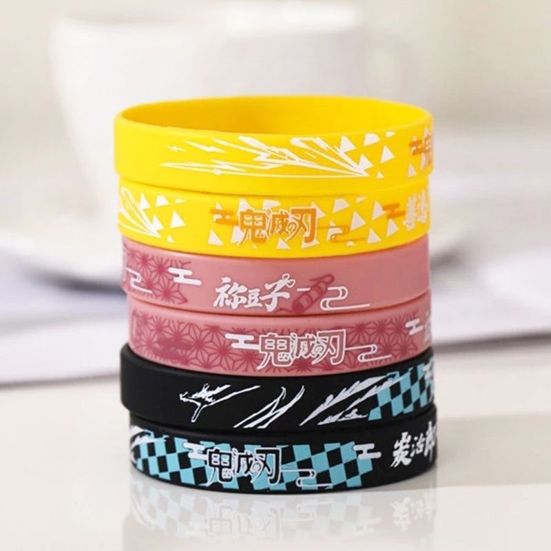 Vòng Tay Silicone Anime Tanjirou Nezuko Cosplay, Trang Trí Dây Đeo Tay Phù Hợp Thể Thao