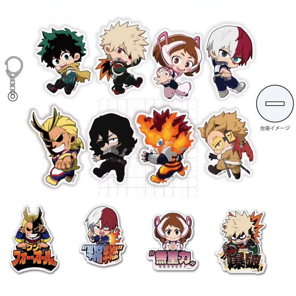 Standee Anime My Hero Academia Học Viện Anh Hùng Mô Hình Acrylic Trang Trí Móc Khóa Midoriya Izuku B