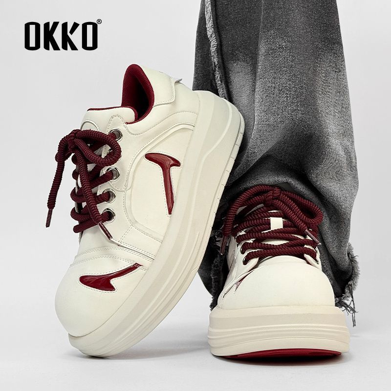 OKKO Original Niche Bread Big Toe Shoes Nam Nữ Đế Dày Tăng Chiều Cao Giày Cặp Đôi Giày Thể Thao Màu 