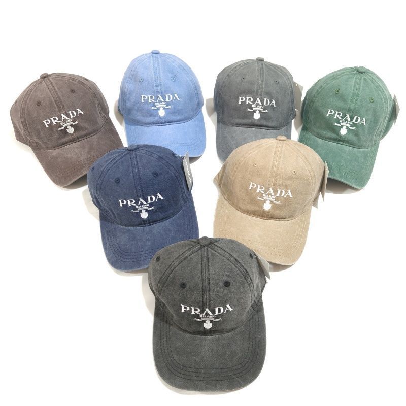 Mũ nữ thêu PRADA1987 Mũ chống nắng phù hợp