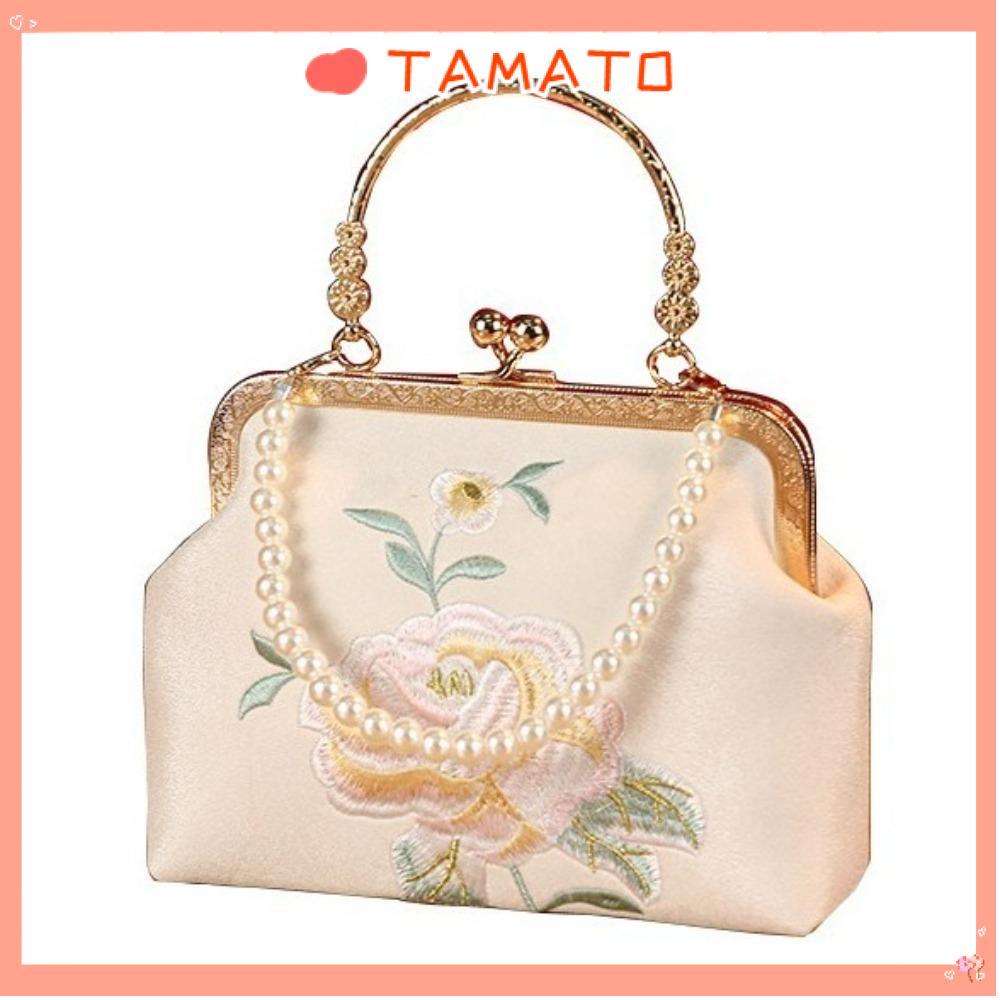 Túi Tiệc TAMATO, Tay Cầm Thêu Túi Qipao, Thời Trang Phong Cách Trung Hoa Dung Tích Cao Cấp Hợp Thời Trang Túi Đeo Vai Nữ