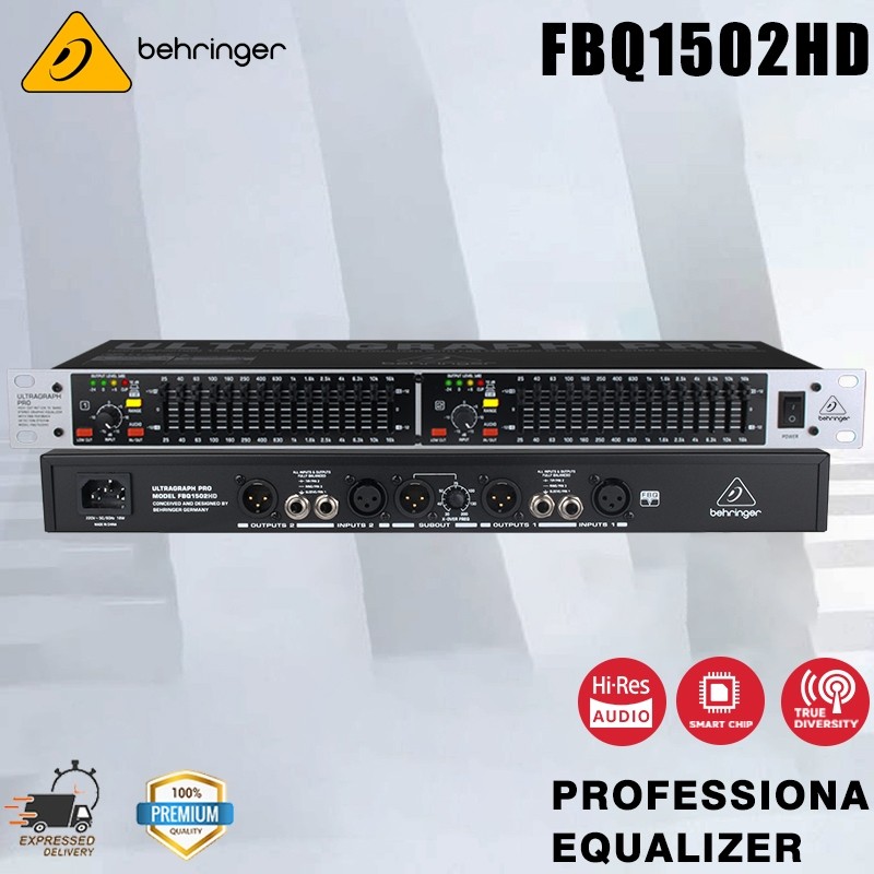 Behringer FBQ1502HD 15 Bộ cân bằng đồ họa độ phân giải cao, đầu ra tần số cực thấp mono