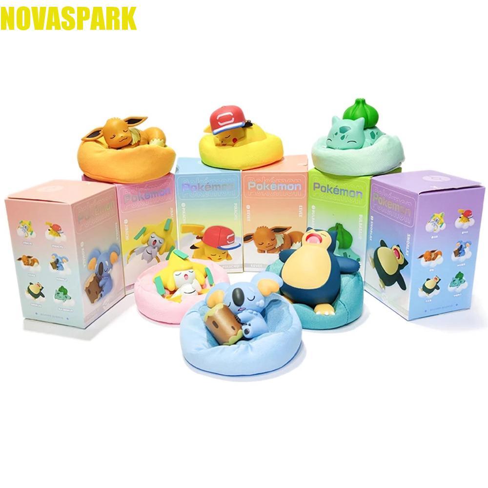 NOVASPARK Pokemon Starry Dream Series Đồ chơi mô hình có đế sang trọng Eevee Snorlax Bulbasaur Mô hì