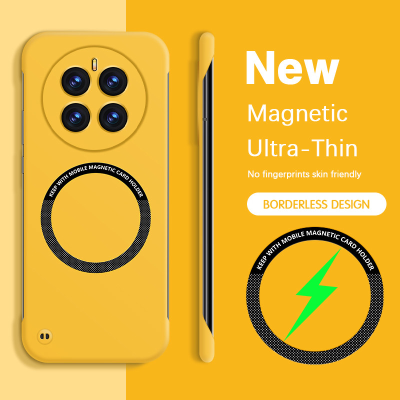 Giá đỡ từ tính ô tô cứng PC sang trọng không khung từ tính cho OPPO Realme GT 5 GT5 Pro 5Pro GT5Pro 