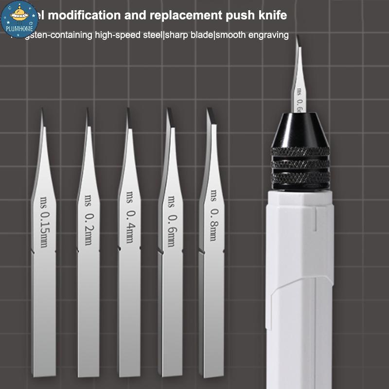 PLUMHOME 1 Bộ Thay Thế Mô Hình Scribing Bộ Dao Sắc Lưỡi Dao Mịn Scribing Tay Cầm Nhẹ Dụng Cụ Dễ Dàng