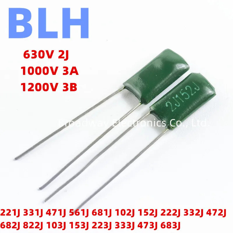 Bộ 50 Tụ Điện Phim Polyester 630V 1000V 1200V 2J221J 2J331J 2J471J 2J561J 2J681J 2J102J 2J152J 2J222