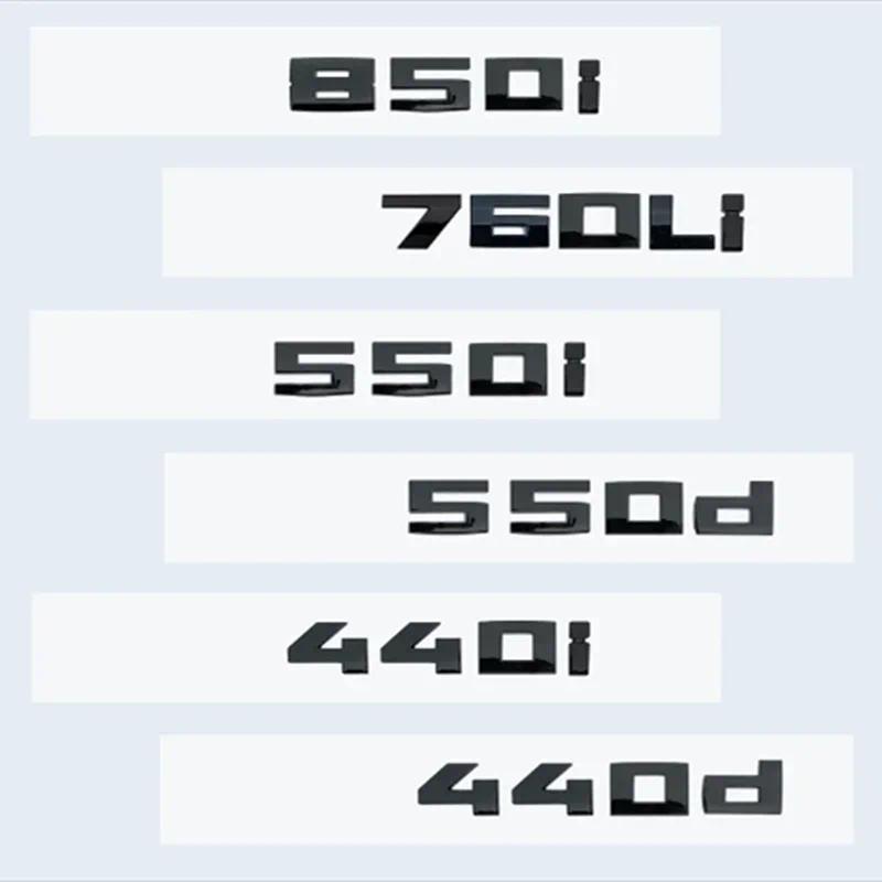 Mới Bóng Đen 3D Chữ Cái Số M850i M760Li M550d M550i M440d M440i V12 Biểu Tượng Cho Xe BMW 8 7 5 4 Dò