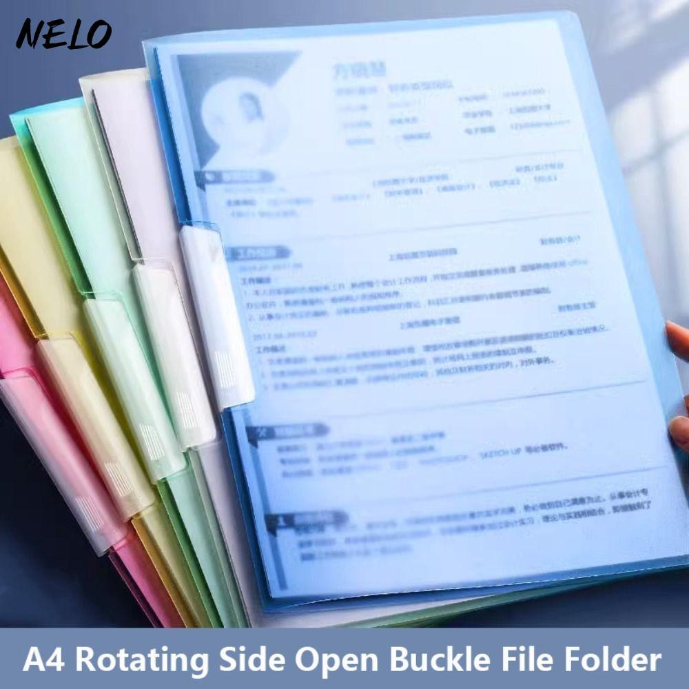 Thư mục tập tin NELO, PP Xoay Side Open Buckle A4 Clipboard, Loose Leaf Loose Leaf File Binder Busin