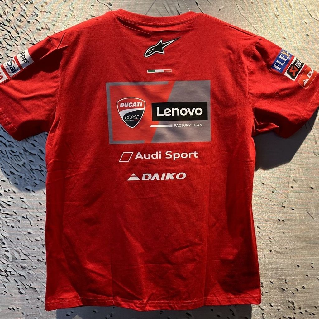 DUCATI red short-sleeved T-shirt, 1199, Multistrada, XDiavel, Panigale, motoGP racing breathable cre