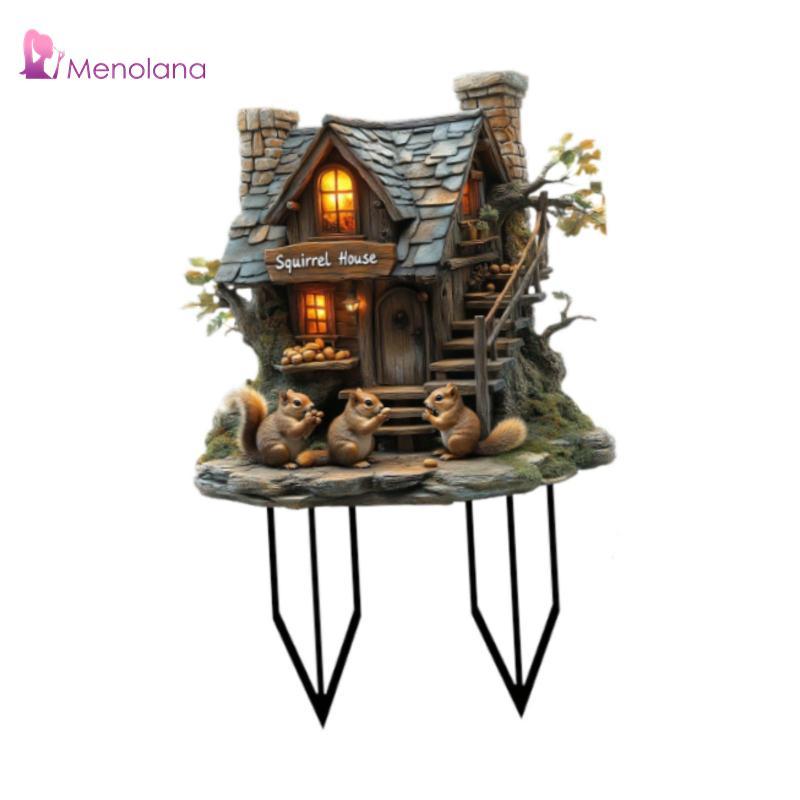 Garden Stake Sóc House 2D Cổ phần trang trí cho bữa tiệc đường đi ngoài trời