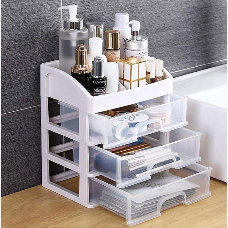 Kệ Mỹ Phẩm Nhựa 4 Tầng Đựng Đồ Trong Suốt,kệ để mỹ phẩm trên bàn