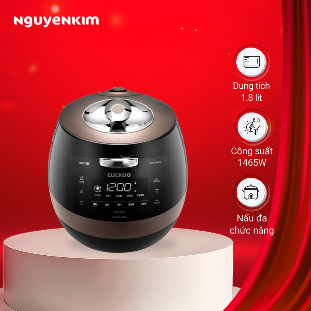 Nồi cơm điện tử cao tần Cuckoo 1.8 lít CRP-AHXB1008F/BKBRVNCV