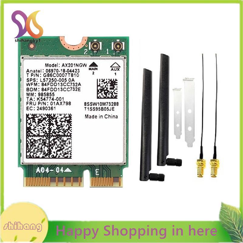 Thẻ WiFi AX201NGW với Ăng-ten 8DB Wi-Fi 6 2974Mbps 2.4Ghz / 5Ghz BT5.2 Bộ chuyển đổi thẻ mạng không 