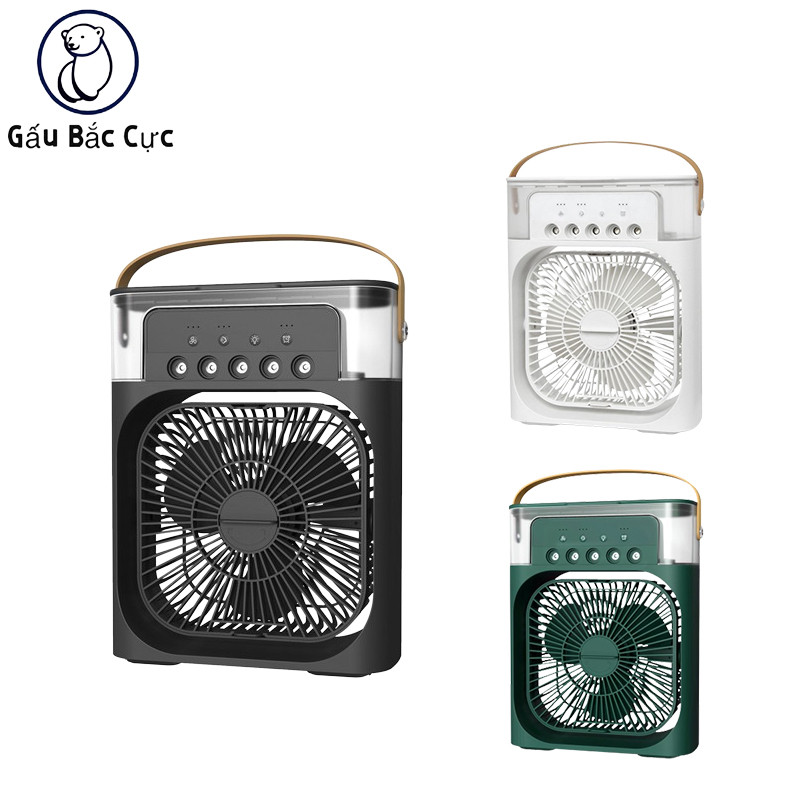 Quạt Phun Sương Mini Làm Mát 600Ml Có Chế Độ Hẹn Giờ Thông Minh Tích Hợp Đèn Led Tiện Lợi Dễ Dàng Sử Dụng