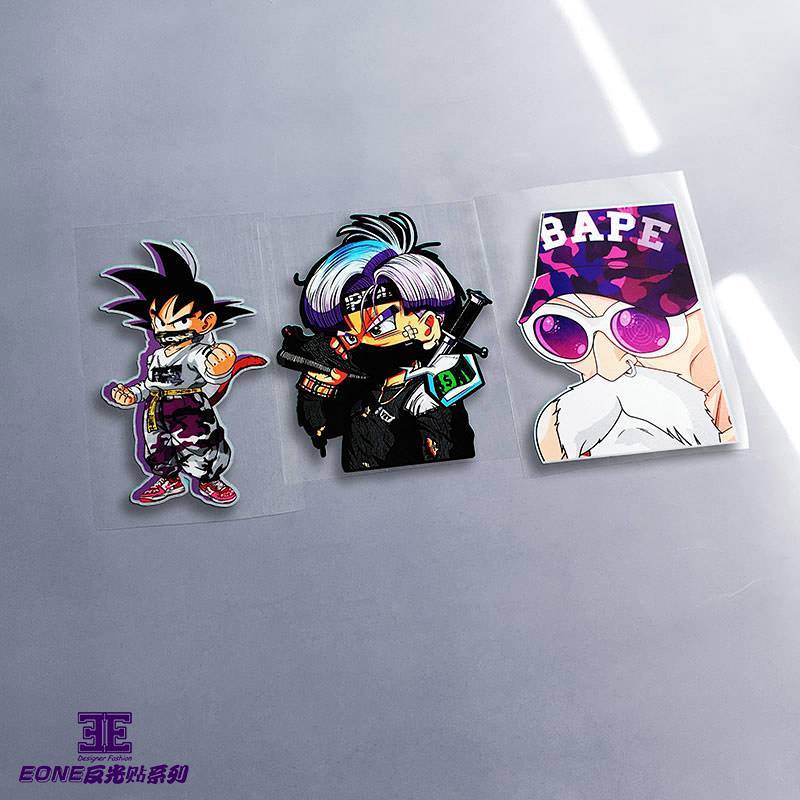 [Dragon Ball Stickers ~] Reflective Bumper Stickers Dragon Ball Little Monkey King Trunks Turtle Fai
